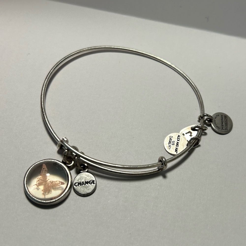 Alex and Ani Silver Charm Bangle Bracelet